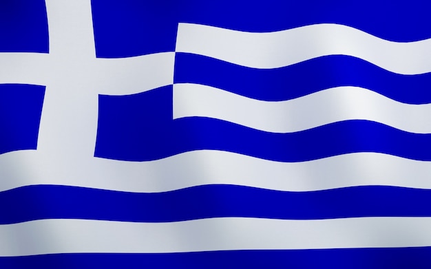 3D Flag of Greece.