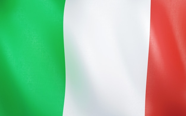 3D Flag of Italy