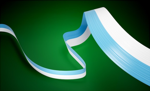 Фото 3d флаг сан-марино 3d маяющий ленточный флаг изолированный на зеленом фоне 3d иллюстрация