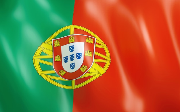 3D Flag of Portugal.