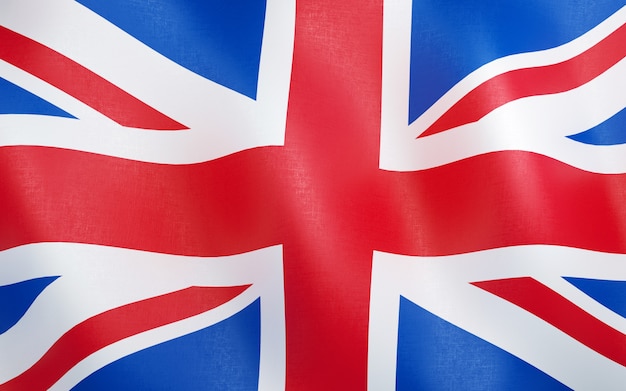 3D Flag of United Kingdom.