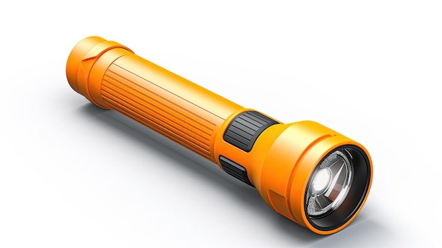 3D Flashlight Isolated Background