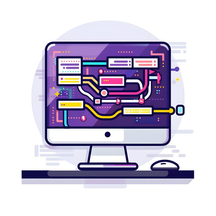 Photo 3d flat icon programming dashboard coding pipeline on professional background ideal for coding