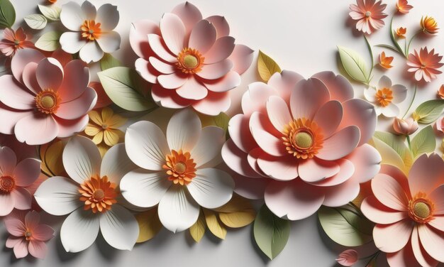 3d floral background