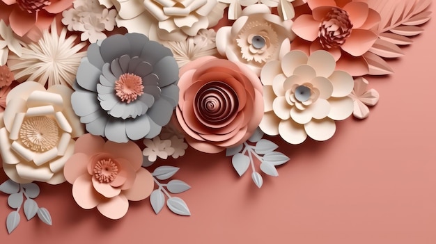 3d floral background