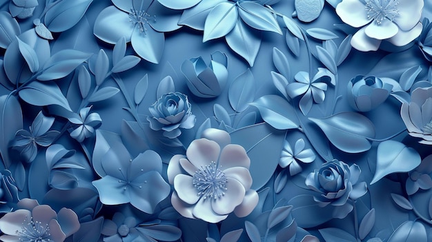 3d floral pattern background v 6