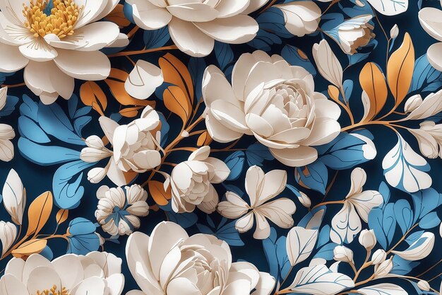 3d flower luxury background