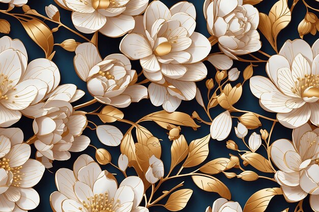 3d flower luxury background