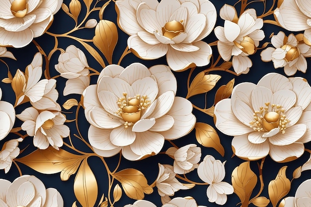 3d flower luxury background