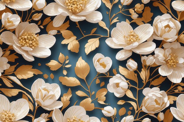 3d flower luxury background