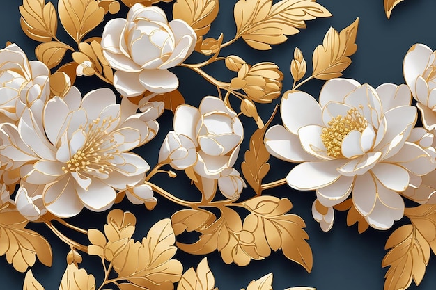 3d flower luxury background