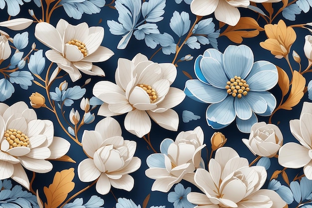 3d flower luxury background