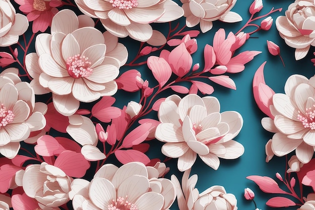 3d flower luxury background