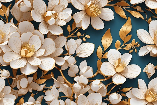 3d flower luxury background