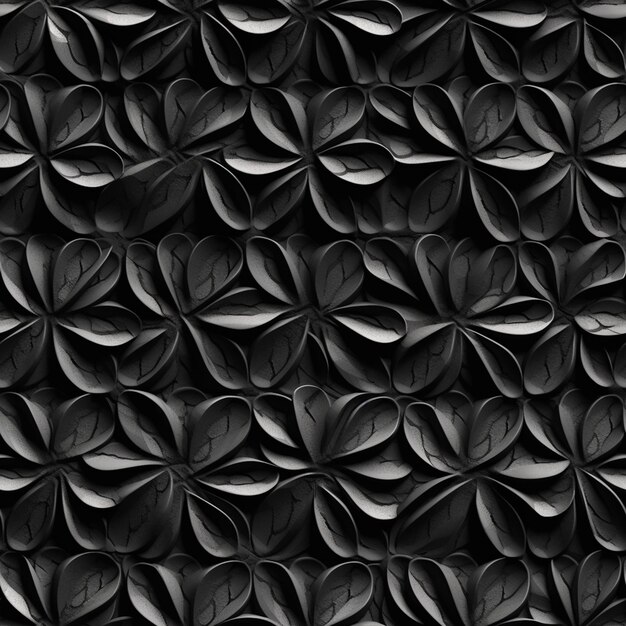 Foto texture di fiori 3d colore nero