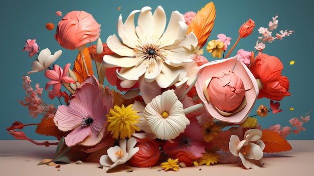 3D Flowers