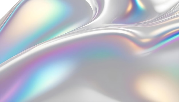 3D fluid abstract metallic holographic