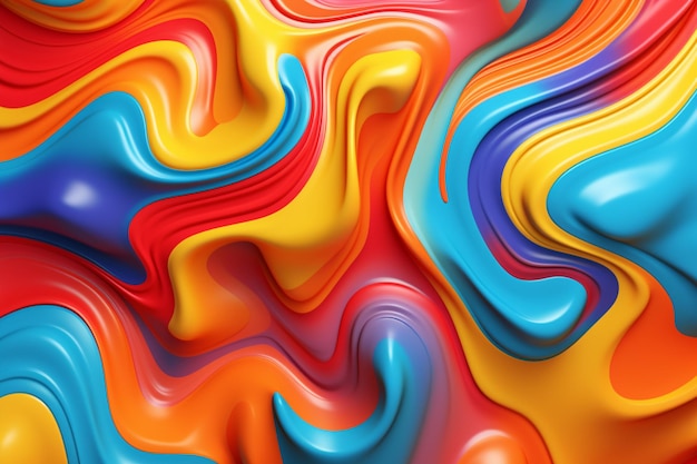 3d fluid shapes background