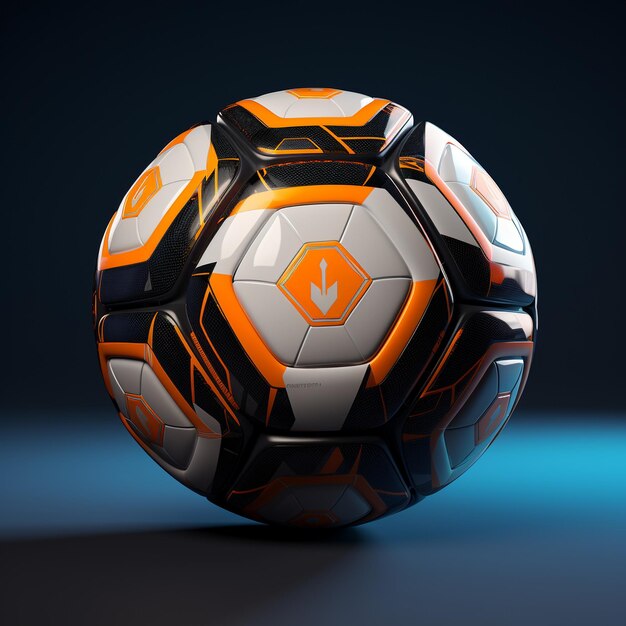 3D Football Icon Logo Ball achtergrond voor posterontwerp