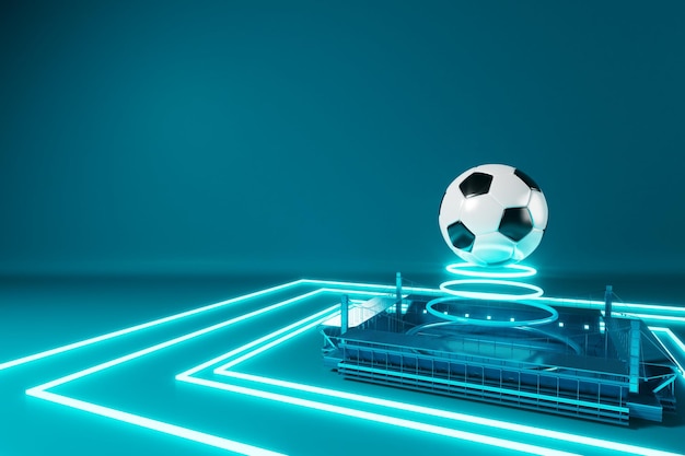 Premium Photo | 3d football object design realistic rendering