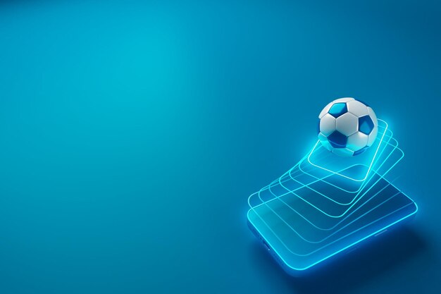 3d football object design realistic rendering abstract futuristic background 3d illustration motion geometry concept sport competition graphic tournament game bet content soccer ball element