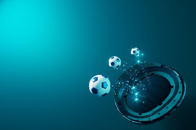 3d дизайн футбольного объекта реалистичная визуализация