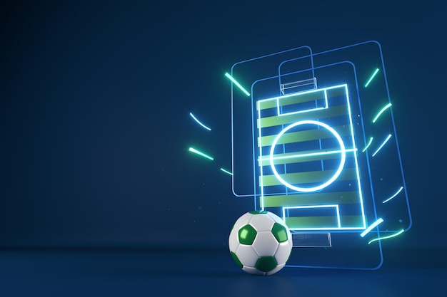 3d дизайн футбольного объекта реалистичная визуализация