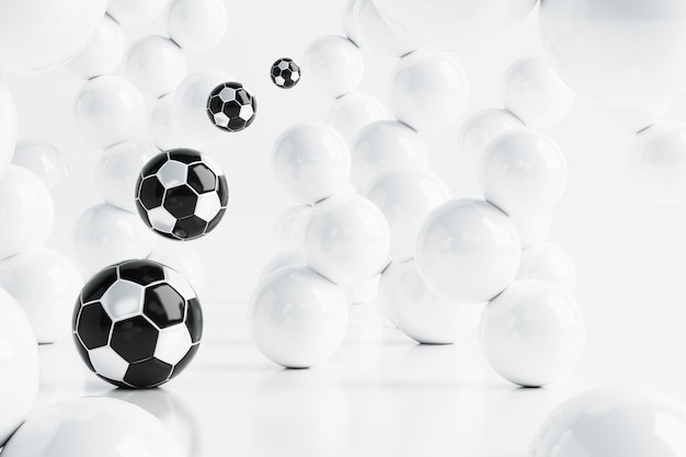 Photo 3d football object design realistic rendering