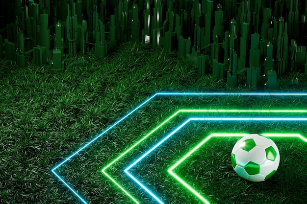 3d football object design realistic rendering