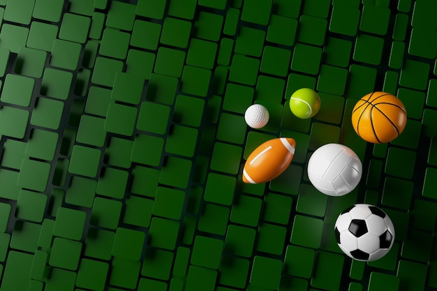 3d football object design. realistic rendering.