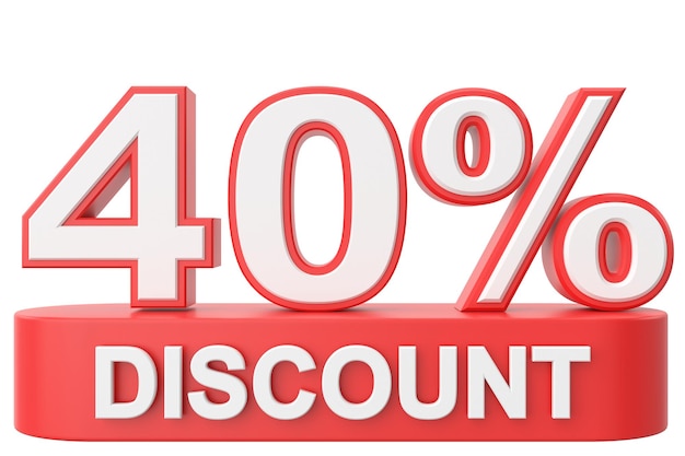 3D forty percent discount 40 discount 40 sale