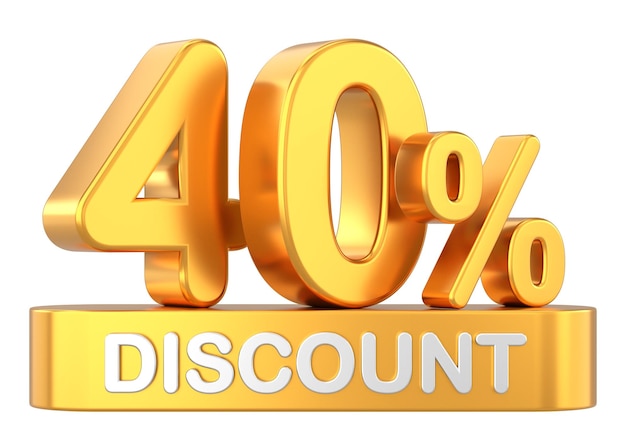 3D forty percent discount 40 discount 40 sale