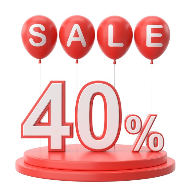 3D forty percent sale 40 sale Sale decoration