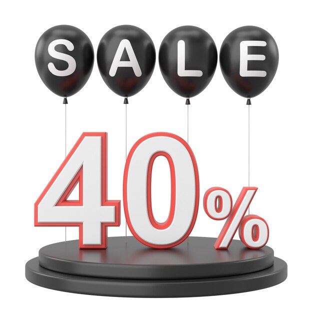 3D forty percent sale 40 sale Sale decoration