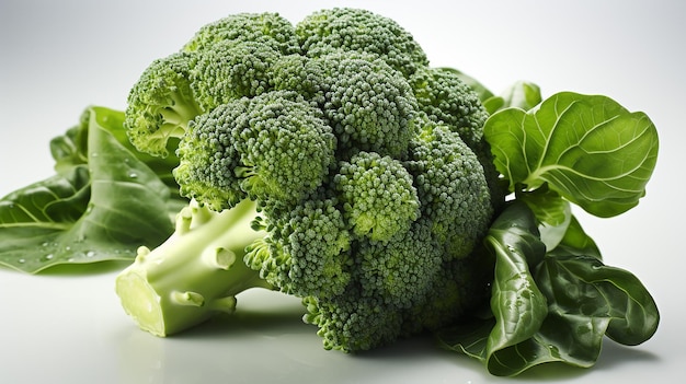 3D-foto van broccoli op een gewone achtergrond