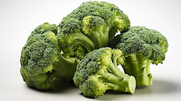 3D-foto van broccoli op een gewone achtergrond