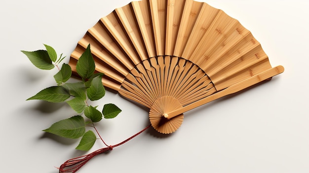 3D foto van een opvouwbaar fan chines behang