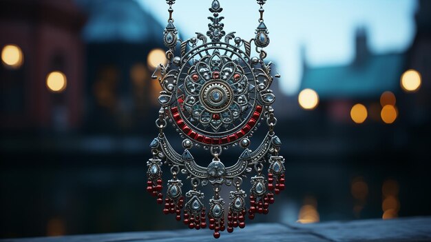 3d foto van oorbellen sieraden ontwerp behang