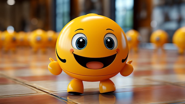 3D-foto van schattig smile shake-ontwerp