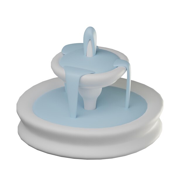 Photo 3d fountain illustration