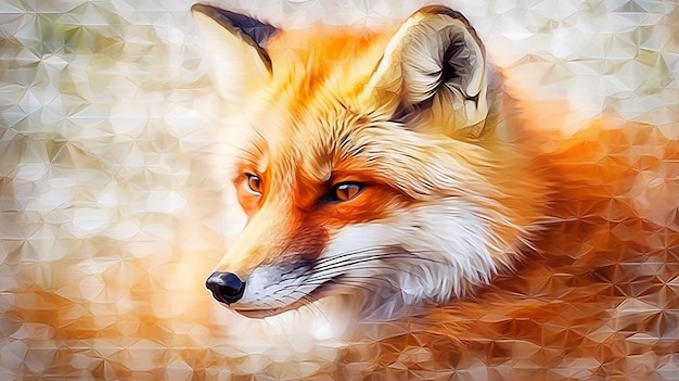 Foto 3d fox illustratie generatieve ai