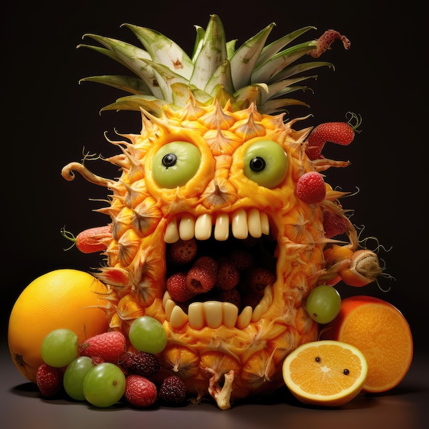 Фото 3d-иллюстрация фруктов