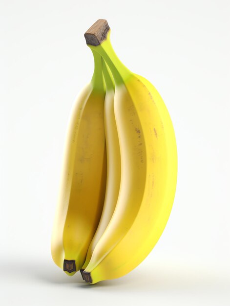 3d fruits realistic focus of banana