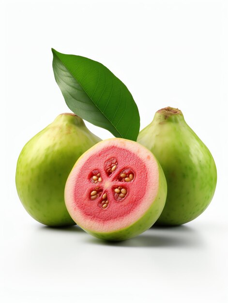 3d fruits realistic focus of guava