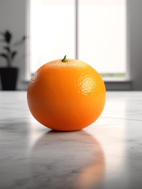 3d fruits realistic focus of orange