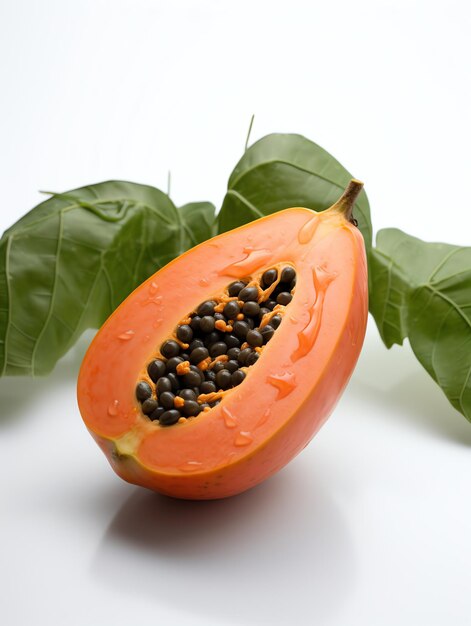 3d fruits realistic focus of papaya