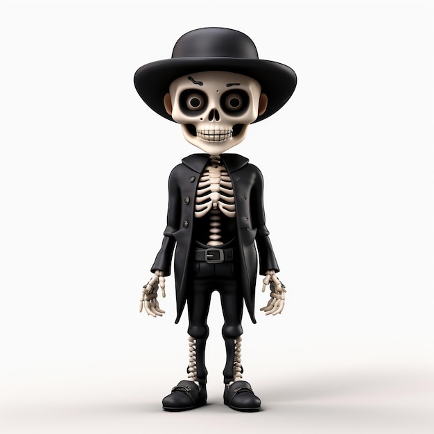 3d_full_body_cartoon_A_black_outfit_with_skeleton