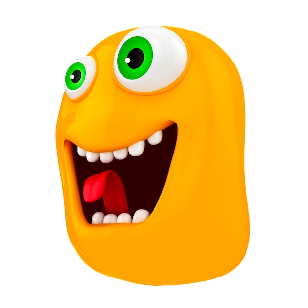 3d funny cartoon face