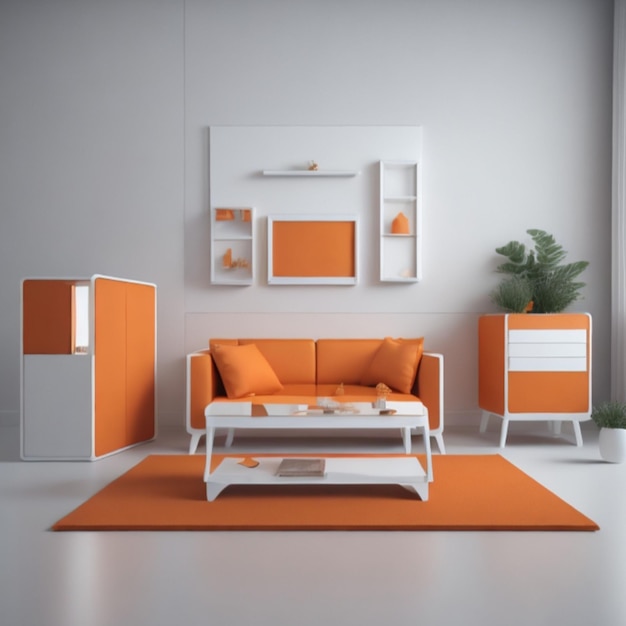 3D家具モックアップ 1セット AIジェネレーティブ