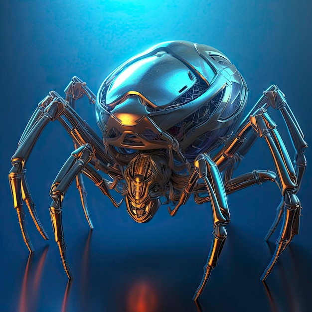 3d futuristic spider